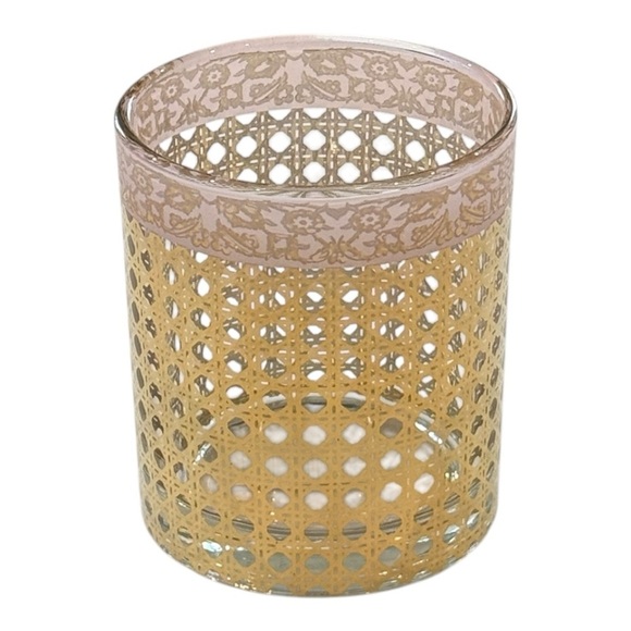 PATINA VIE Cote D’Azure Rocks Glass Woven 18K Gold Filigree Pattern 15oz NEW - Picture 2 of 5